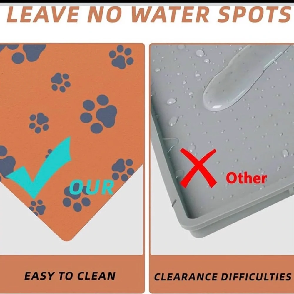 18”*30” Absorbent Pet Mat for Food and Water - Non Slip Easy Clean